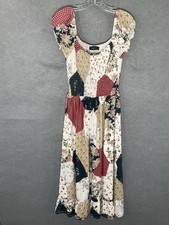 Urban Outfitters Dress Womens Sz S Peasant Midi Patchwork Smocked Cottagecore