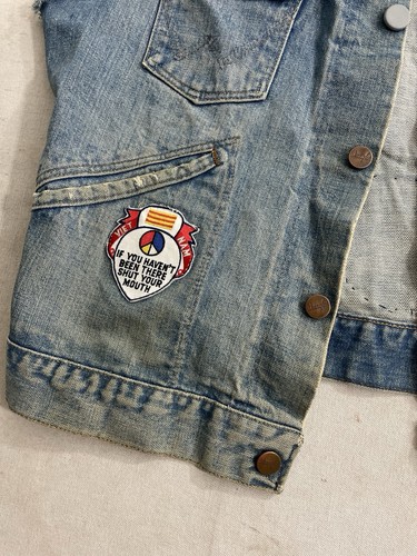 Gilet denim Wrangler Biker Grateful Dead SYF Bertha Nam M/L A7255 - Foto 4 di 11