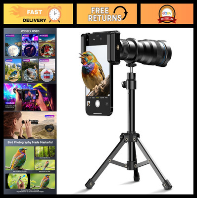36x Telephoto Lens Kit for Smartphones with Metal Tripod - Compatible with iPhon