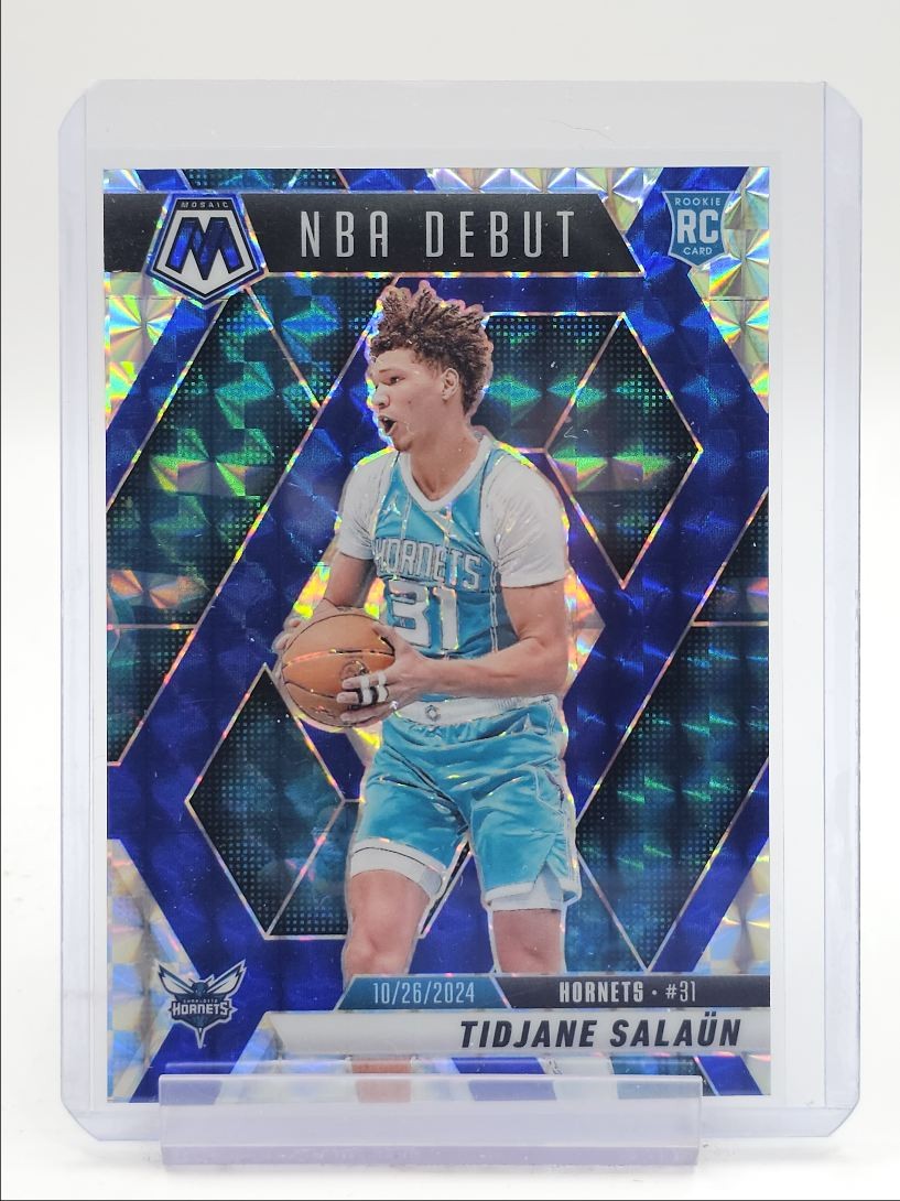 TIDJANE SALAUN 2024-25 MOSAIC ROOKIE NBA DEBUT BLUE CHOICE PRIZM RC /45 Q4770