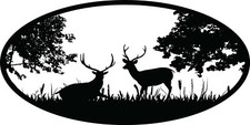Deer In Forest Oval Shaped Vinyl Decal Home Dcor 13 X 26 Deer In Forest Oval Shaped Vinyl Decal Home Dcor 13 X 26