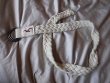 Hollister Mens white cloth Rope Belt Size 30