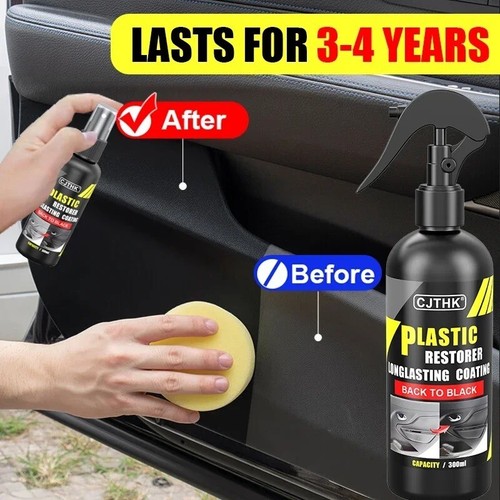 Glossy Black Plastic Renovator – Long-Lasting Shine + Free Sponge & Towel - Picture 6 of 7