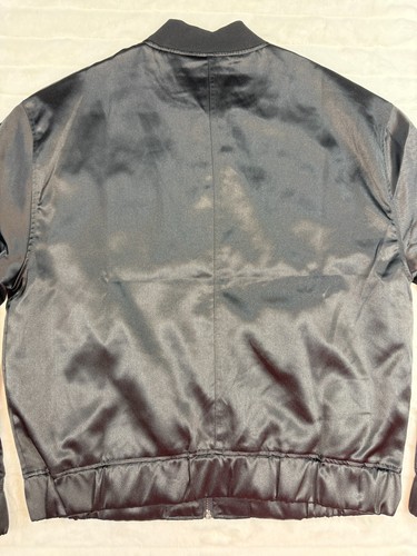 Edited Bomber Jacket Womens Small Black Full Zip Satin Comfort Drop Shoulder New - Picture 15 of 16