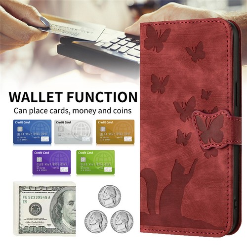 For iPhone 16 16E 15 14 Plus 13 12 11 Pro Max XR Flip Leather Case Wallet Cover - Picture 69 of 74
