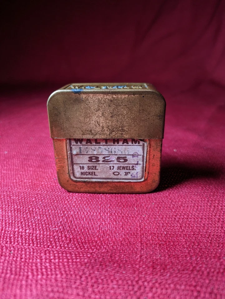 Waltham 18s 825 Pocket Watch Shipping Container Vintage  - Image 2 of 4