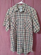 VTG Western Plains Trading Co Plaid Pearl Snap Western Shirt Mens Sz L