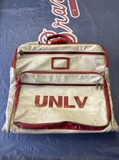 True Vintage UNLV Running Rebels Red Garment Bag Leather 70s NCAA