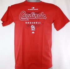 NEW Youth Kids Majestic St Louis CARDINALS Baseball Authentic Collection Shirt