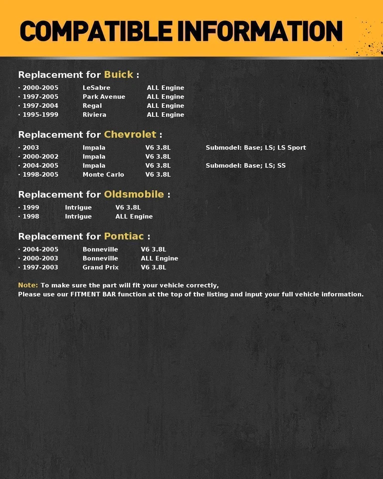 Cold Air Intake System Filter For Chevrolet Monte Carlo 1998 1999 2000-2005 3.8L Foto 3 de 4