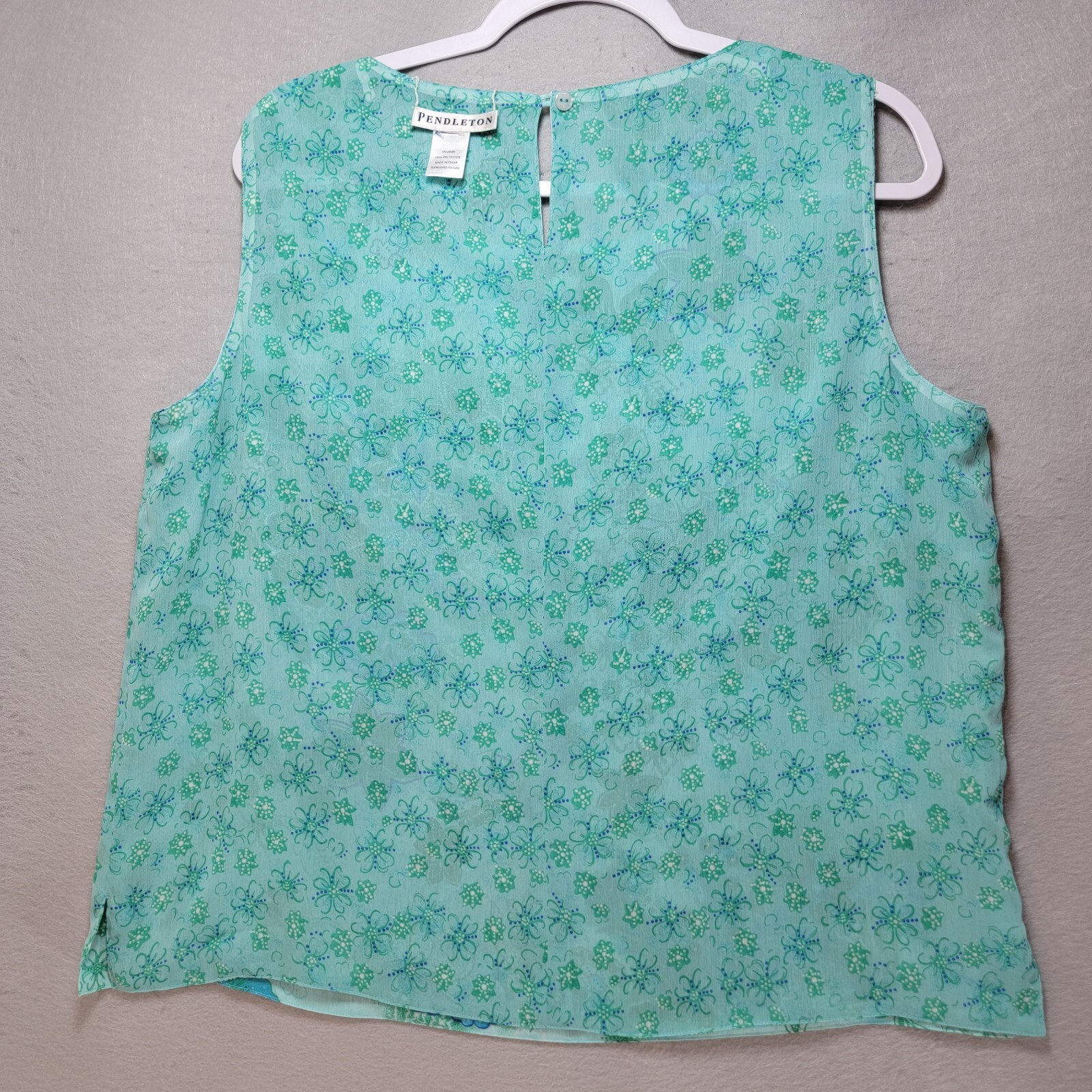 Pendleton Blue Lagoon Reversible Sheer Top Womens… - image 6