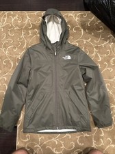 North Face M 10-12 Girls Fleece Lined Green Rain Coat Winter Jacket Dryvent