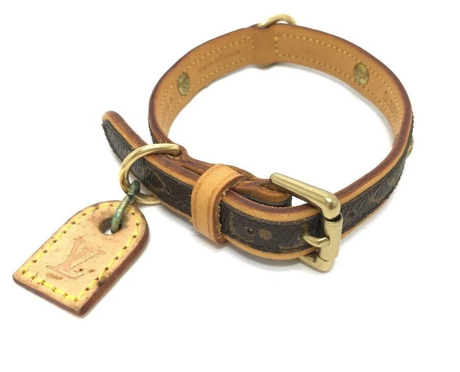 Louis Vuitton Monogram Canvas Baxter Dog Collar MM