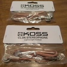 LOT OF 2 Kiss Cl3n Stereophone Lightweight Earbuds Brand New
