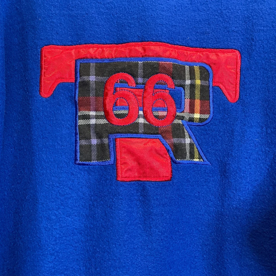 Moletom Rte 66 feminino 1X pulôver azul real aplique reverso logotipo bordado - Imagem 3 de 4