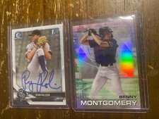 2018 Bowman Chrome 1st Ryan Rolison Auto benny montgomery refractor bowmans best