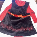 KOALA KIDS TURTLE NECK AND BLACK W/RED EMBROIDERED FLOWERS DRESS 12 MO OUTFIT — photo 2