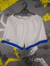 NR Vintage Football Shorts Napoli Style White Blue Polyester Mens Size 7 ig93