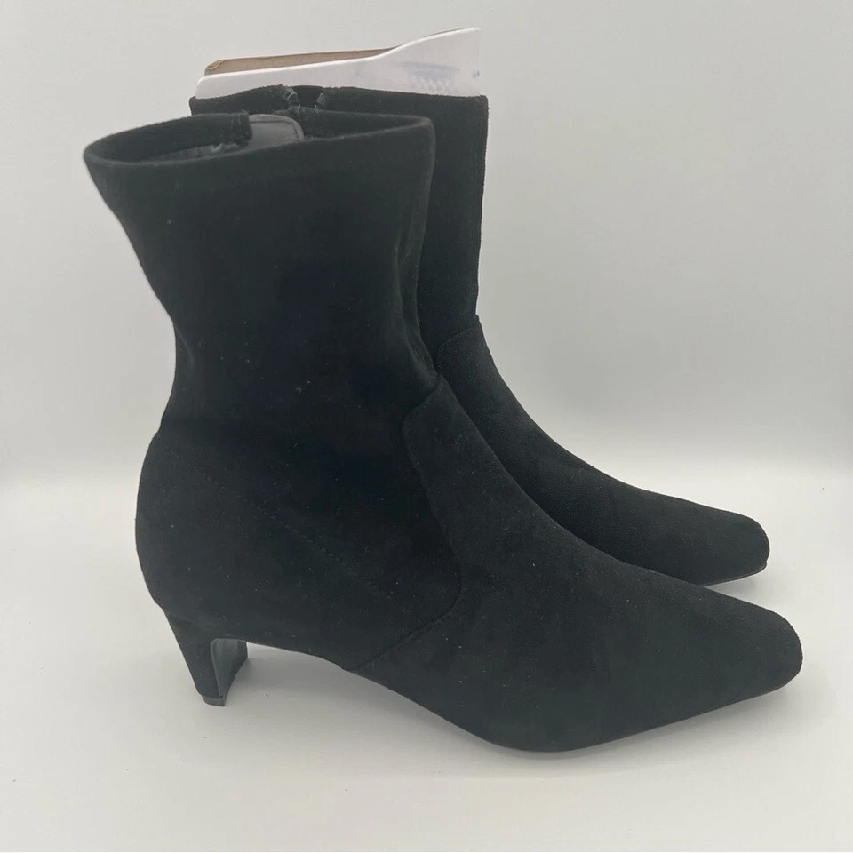 Botas Anne Klein para mujer 8,5 negras cremallera lateral media pantorrilla nuevas sin caja Foto 2 de 4