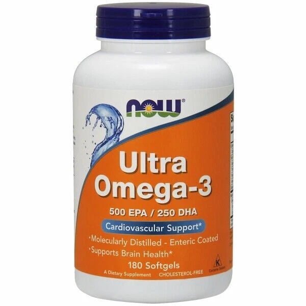 NOW Foods Ultra Omega-3 500 EPA/250 DHA - 180 Weichkapseln (1662)