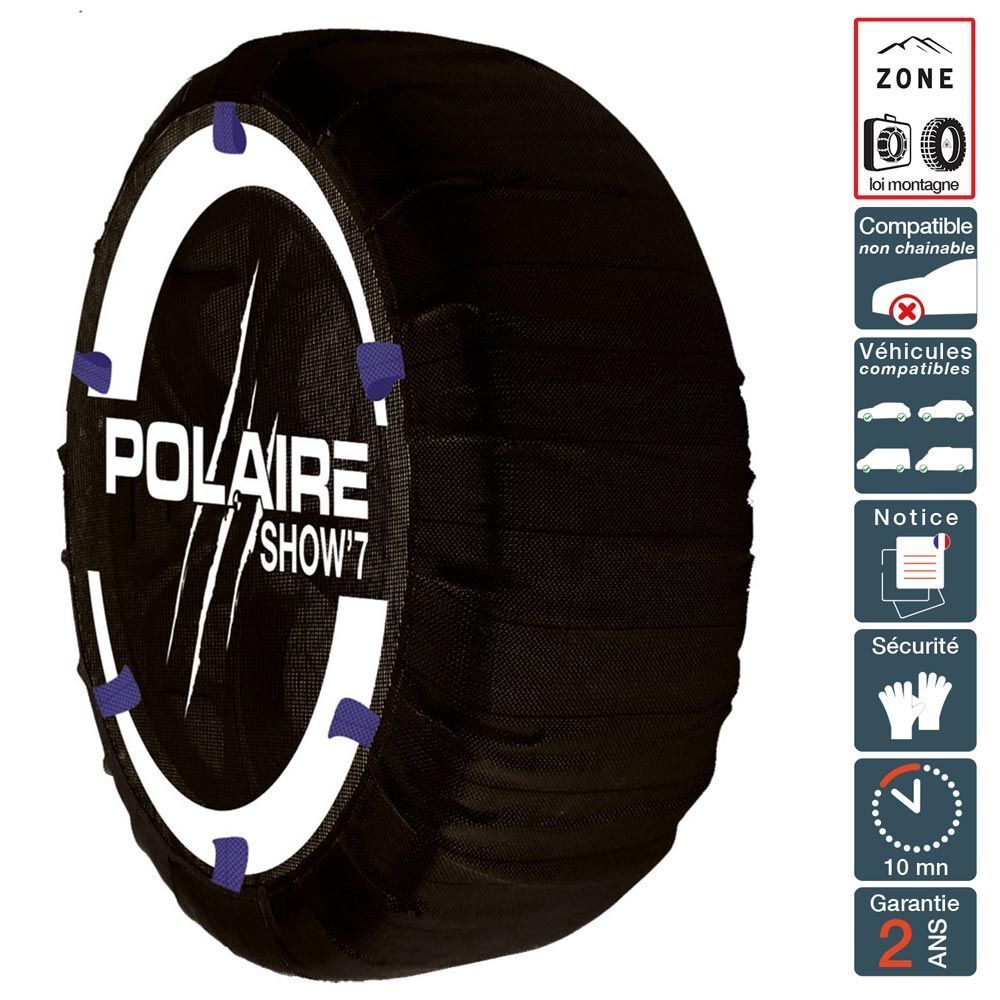 Chaussette neige pneu 170/65R335 Polaire équipement hiver antidérapant