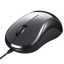 Buffalo Supply Wired Blue LED Optical Mouse Quiet/3 Buttons Black BSMBU100BKNEW