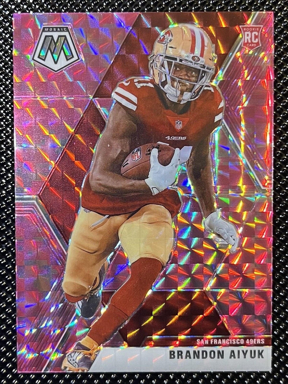 2020 Panini Mosaic #210 Brandon Aiyuk Prizm Camo Pink