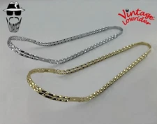 ORIGINAL Vintage Lowrider All SQUARE Twisted Bicycle Seat TRIM in Chrome or Gold