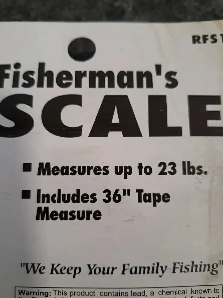 Vintage Blue Fish Weighing Scale Deluxe & Tape Measure Not Legal For Trade, New  - Image 3 of 4