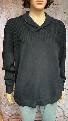 Comfort Knit Strickpullover mit Wollanteil schwarz Gr 54/XL NEU