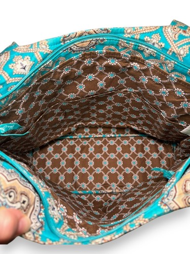 NEW Vera Bradley Totally Turq Set Pleated Tote Purse Sunglass Tech Case Travel - Picture 5 of 12
