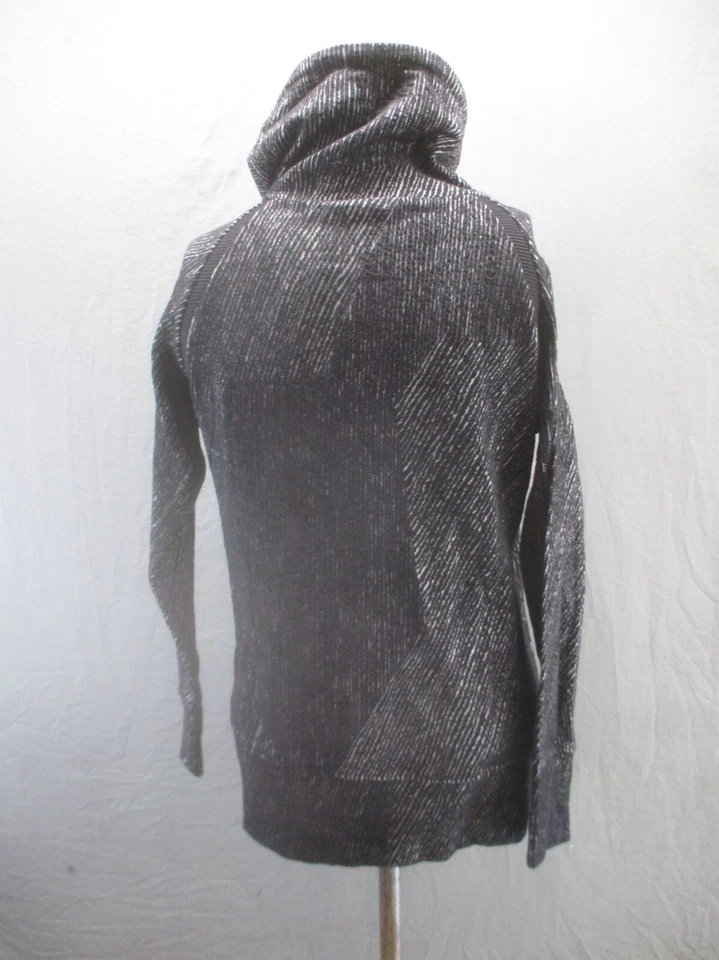 NUEVO CON ETIQUETAS KIRKLAND Talla S Mujer Gris Mezcla Algodón Capucha Cuello Cálido Exterior Suéter 082 Foto 4 de 4