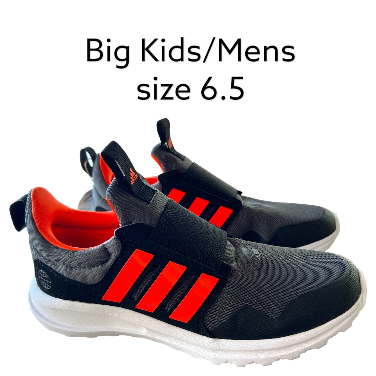 Sneaker Adidas Activeride 2.0 taglia 6 5 scarpe da corsa senza pizzo nere arancione neon