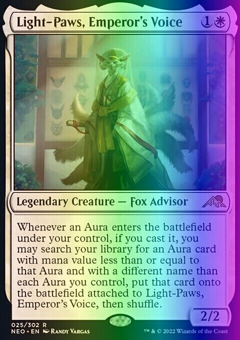 MTG Light-Paws, Emperor's Voice (25/606) Kamigawa Neon MTG Light-Paws, Emperor's Voice (25/606) Kamigawa Neon