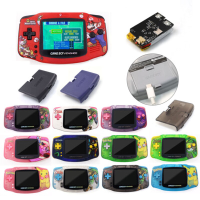 GameBoy Advance GBA Backlit IPS V5 Rechargeable UV Pattern Console