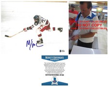 Mike Eruzione USA signed 1980 winter Olympics Hockey 8x10 photo Beckett proof,