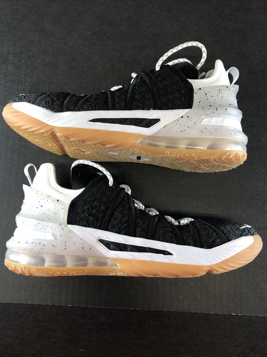 Nike Lebron XVIII 18 Black White Gum Brown GS Women's Size 7