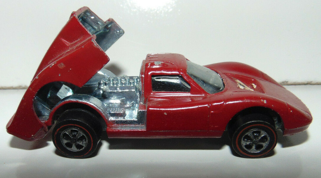 REDLINE 1968 HOT WHEELS FORD MK IV RED ENAMEL US VINTAGE ORIGINAL