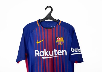 BARCELONA 2017/18 NIKE HOME FOOTBALL SOCCER JERSEY KIT | eBay