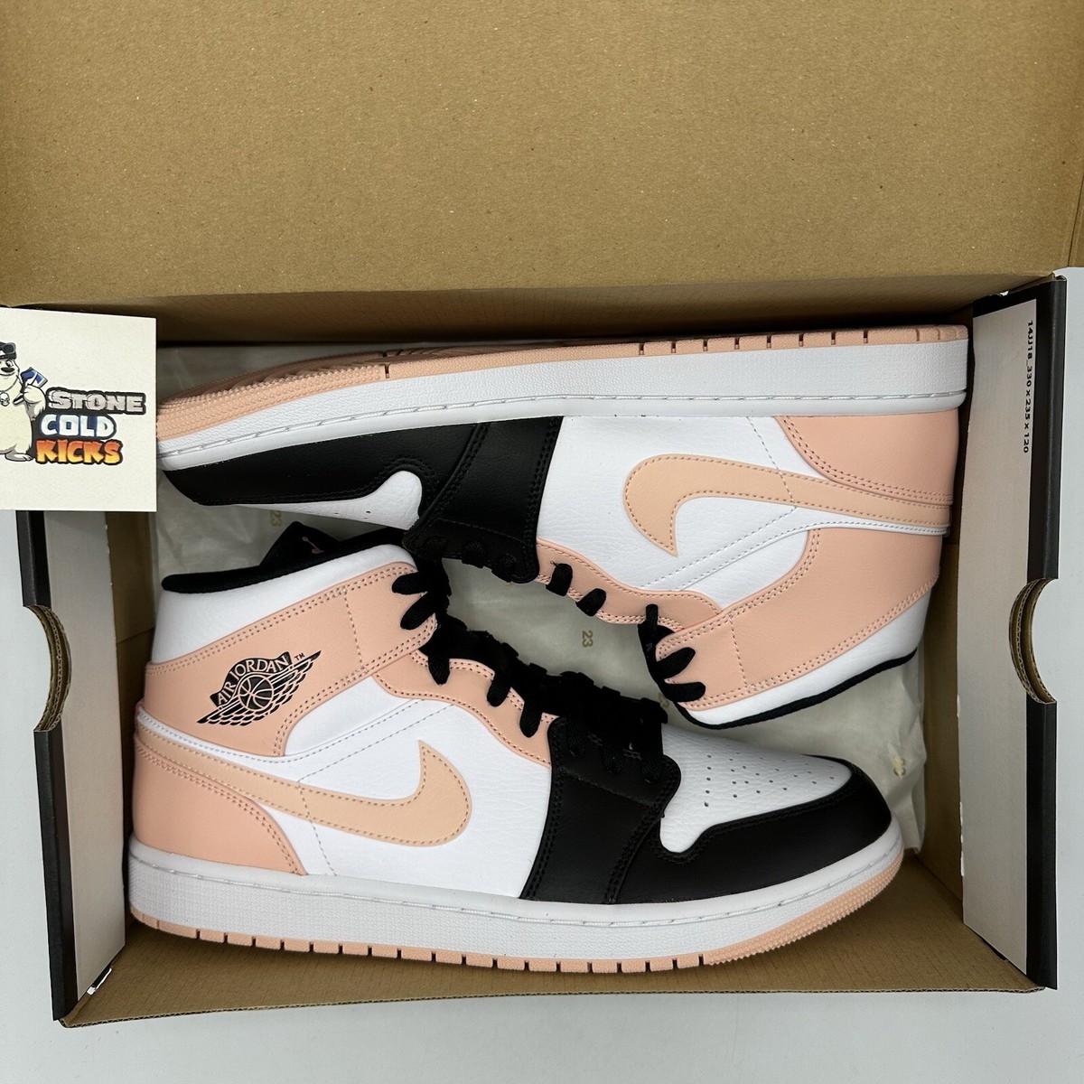 シューズ(男性用) JORDAN 1 MID \"WHITE/BLACK/CRIMSON TINT\" NIKE AIR JORDAN 1 MID 