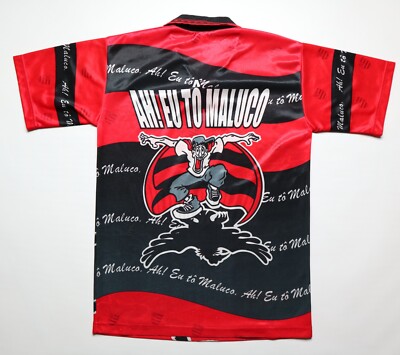 FLAMENGO 1990S VINTAGE ULTRAS TIFO GRAPHIC FOOTBALL SHIRT SOCCER