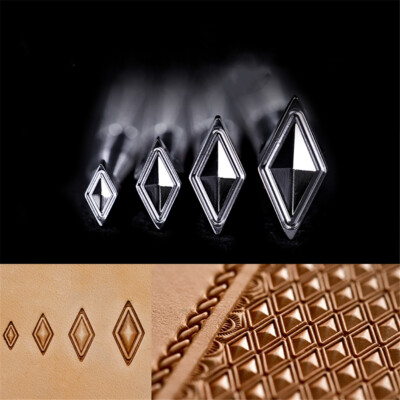 Diamond Stamps 3D Geometric Pattern Leather Stamping Tools in Stainless Steel