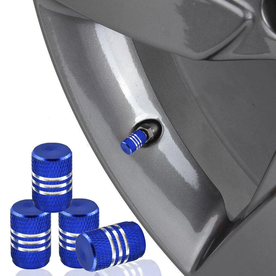 4pcs Aluminum Car Tire Valve Cap Tyre Valve Stem Cover Air Dustproof Wheel Rim - Image 2 of 4