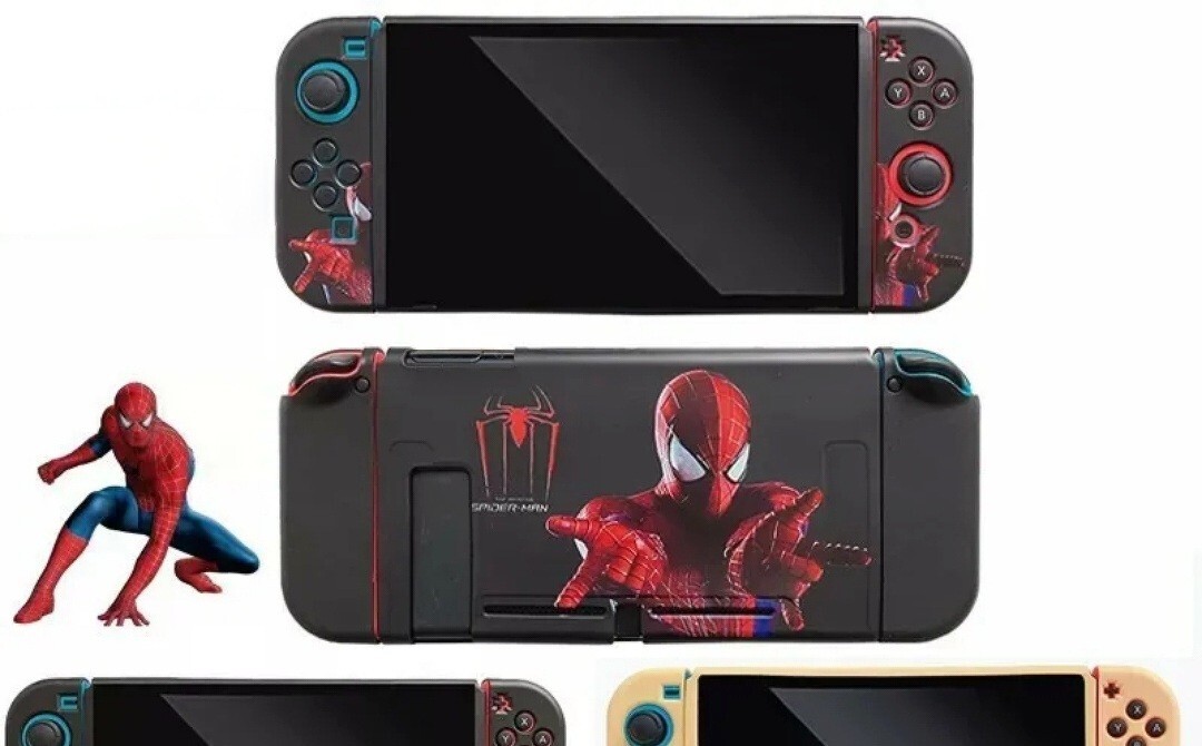 Coque Nintendo Switch Spiderman rigide anti-choc avec étuis Joy-Con ergonomiques - 4