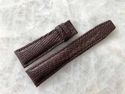 21mm/18mm Brown Alligator Crocodile Embossed Leather Watch Strap Band