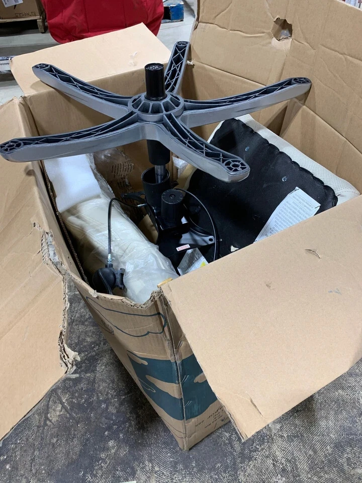 Silla Ejecutiva Ergonómica de Cuero Serta Bryce - Giratoria, Gris Negro Crema Blanco Foto 3 de 4