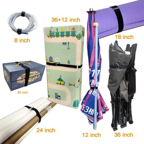Confezione Bulk 30 Cinghie di Fissaggio Riutilizzabili Marca VELCRO con Fibbia Varietà NUOVE - Foto 4 di 6