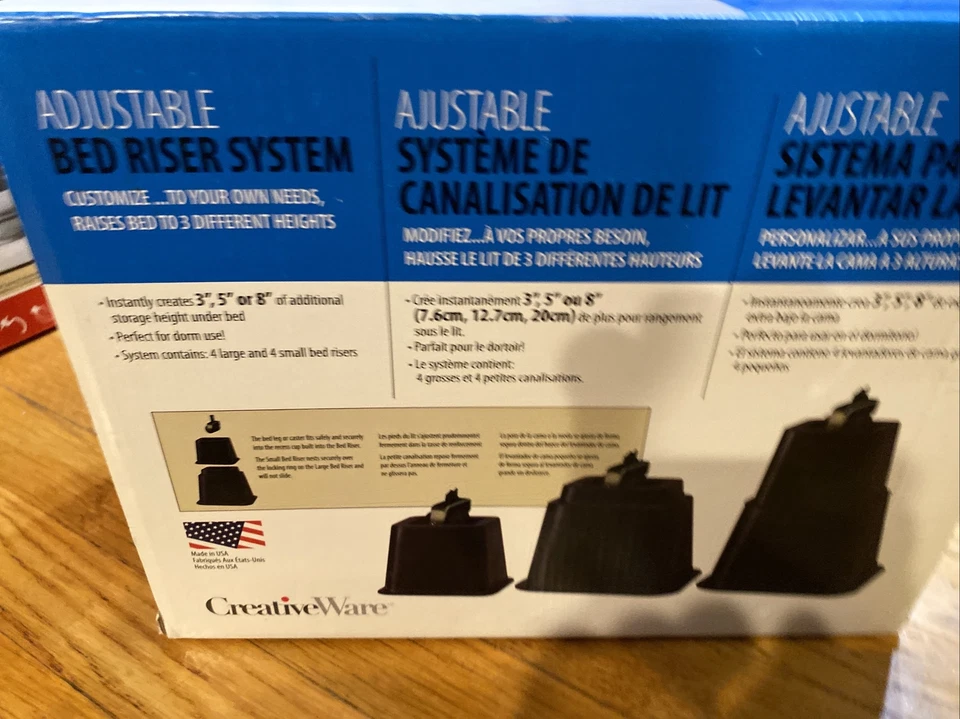 Nuevo Sistema Elevador de Cama Ajustable CreativeWare 3" 5" y 8" Foto 4 de 4