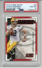 2016 PANINI SCORE FRANCHISE RED #23 AARON RODGERS PACKERS PSA 10 LOW POP RARE