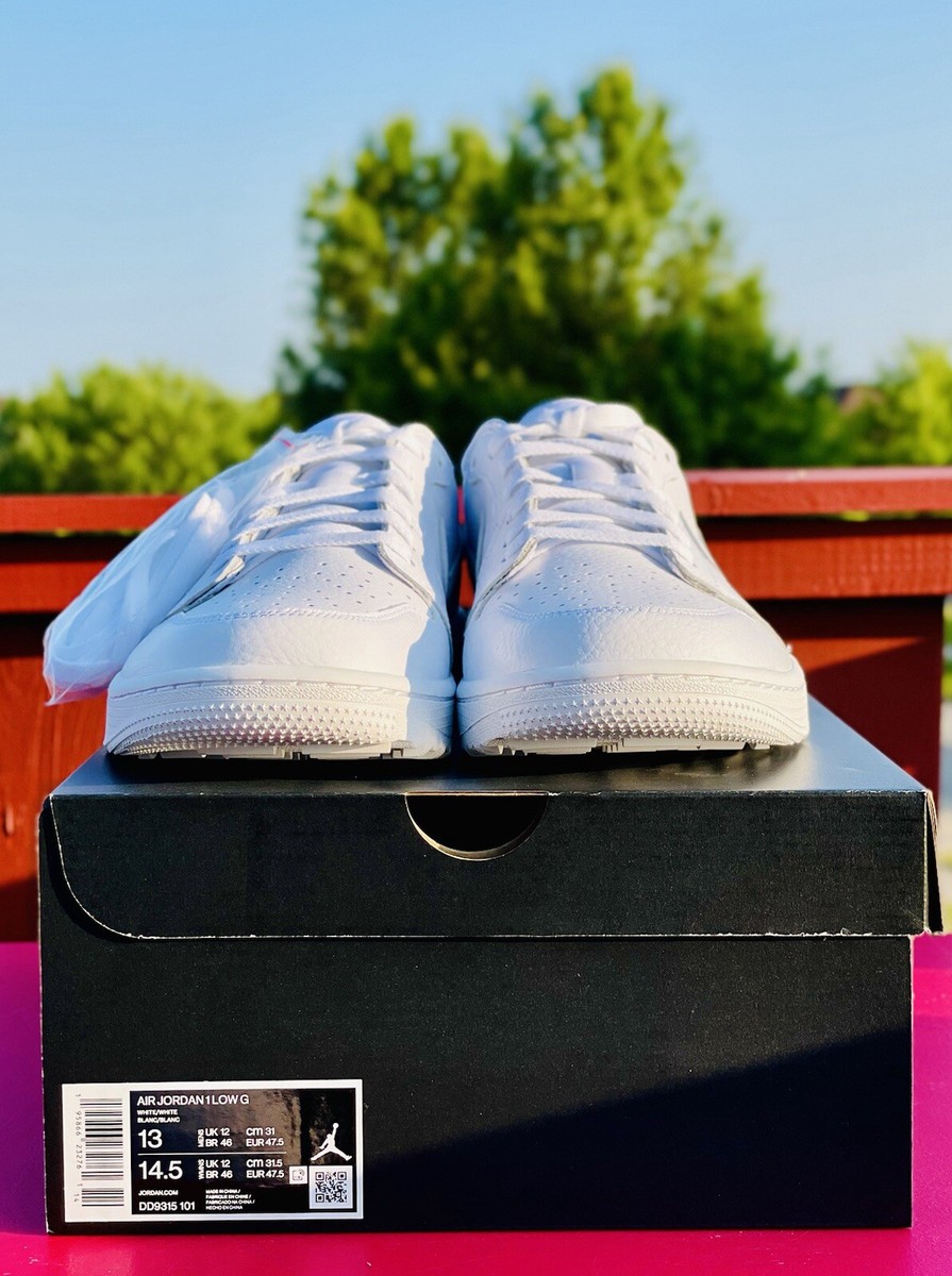 Nike Air Jordan 1 Low Triple White Golf Shoe's Men's 12.5